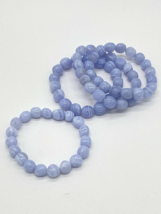 Chalcedony blue nugget bracelet