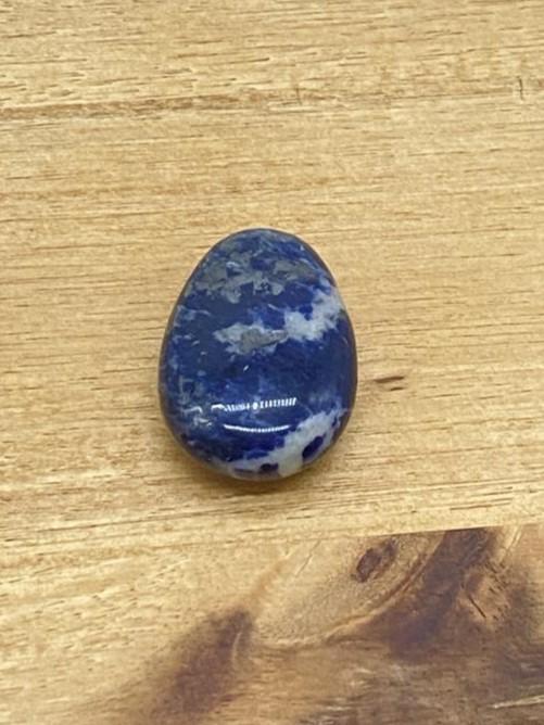 Sodalite teardrop stone drilled