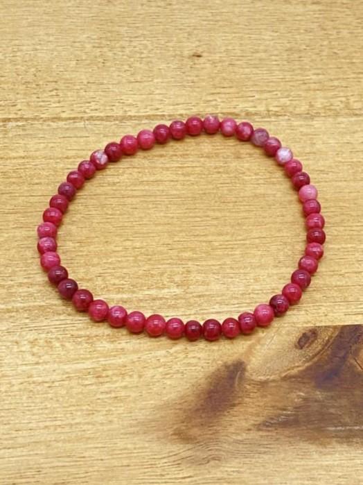 Thulite bracelet 4mm balls