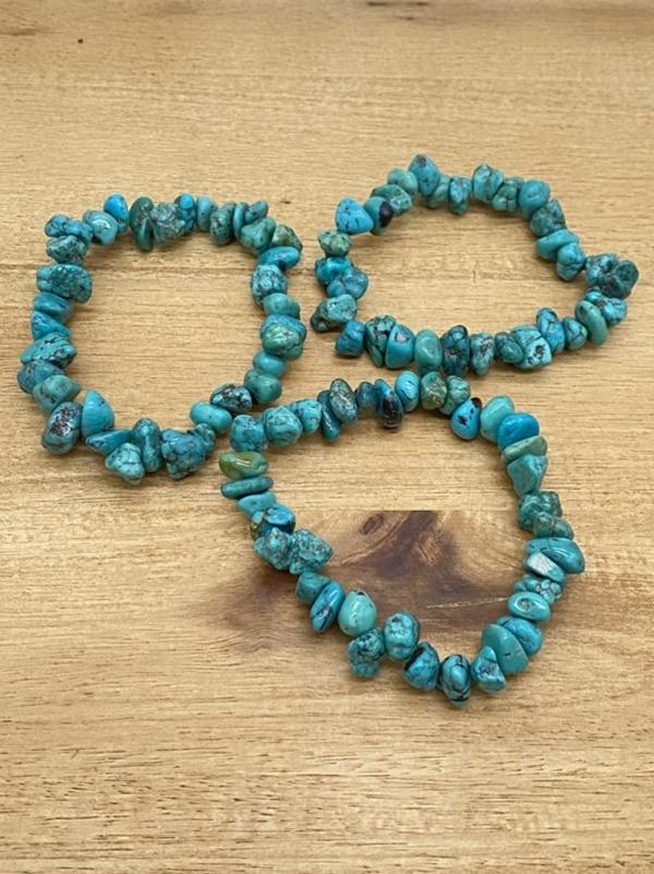 Natural turquoise nugget bracelet