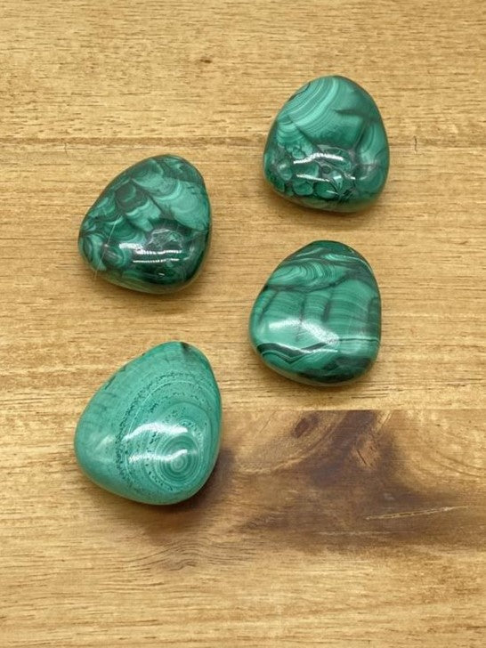 Malachite teardrop stone drilled large