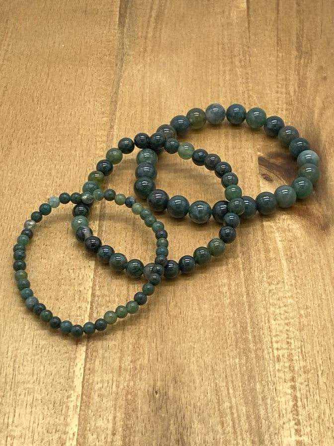 Moss agate bracelet