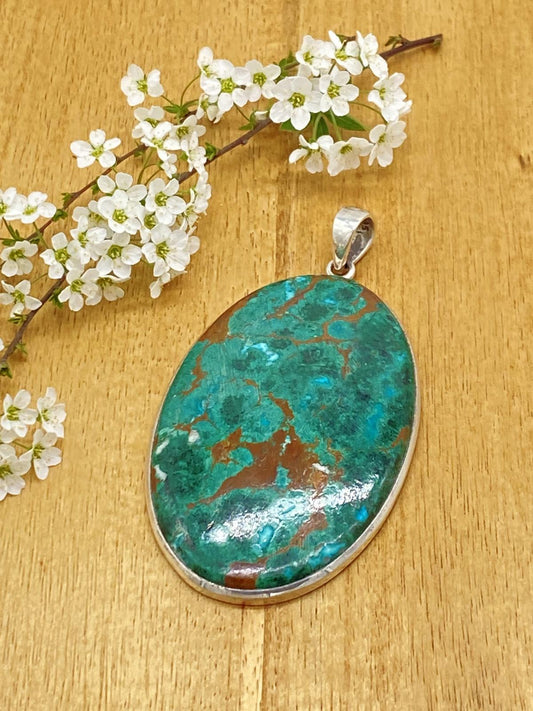 Chrysocolla XL pendant 925 silver