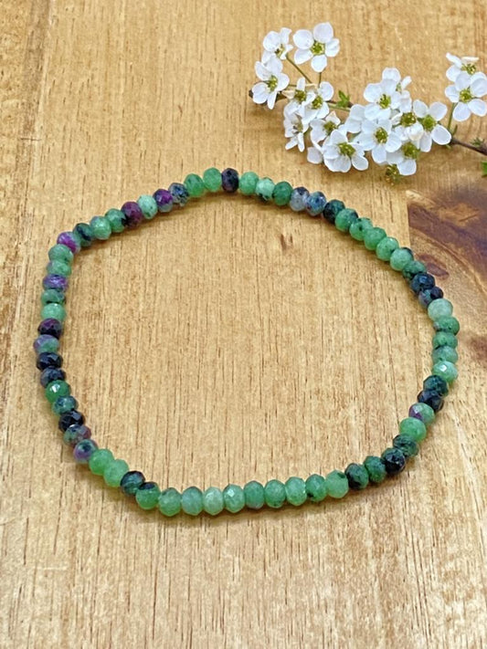 Ruby Zoisite Bracelet Lens 3x4mm faceted