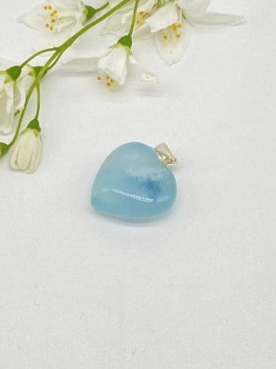 Aquamarine Heart Pendant