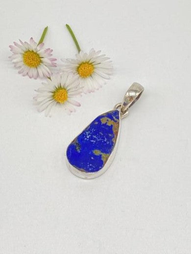 Azurite raw crystal pendant