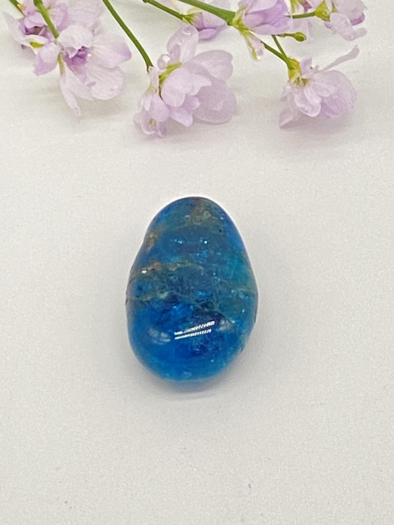 Apatite teardrop stone drilled