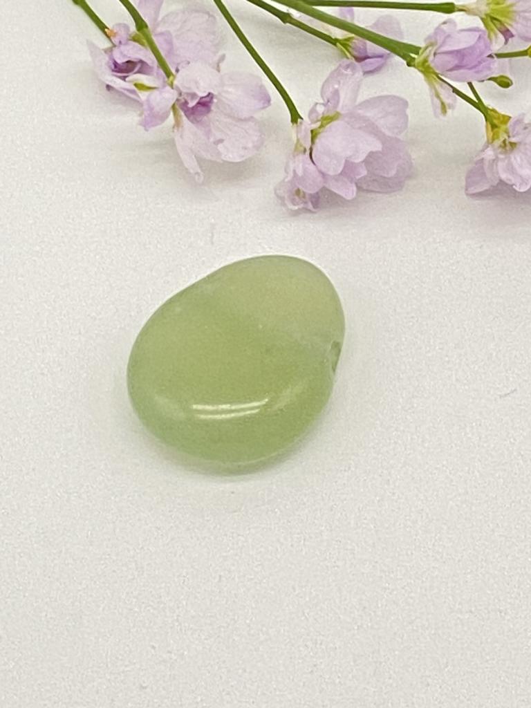 Serpentine teardrop stone drilled