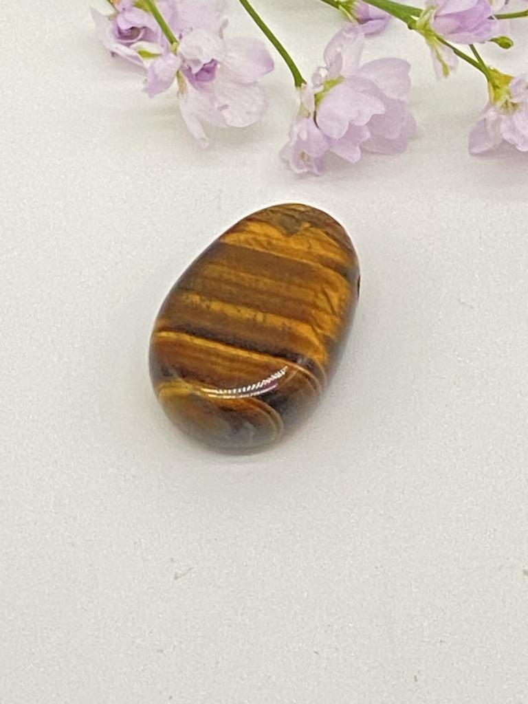 Tiger eye drop stone drilled