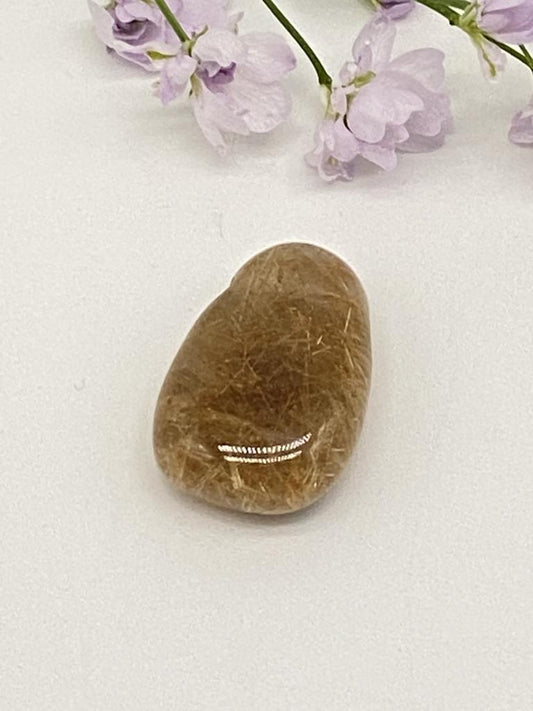 Rutilated Quartz AA Drop Stone Drilled