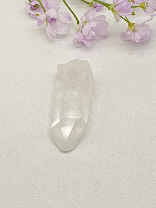 Rock crystal natural point drilled