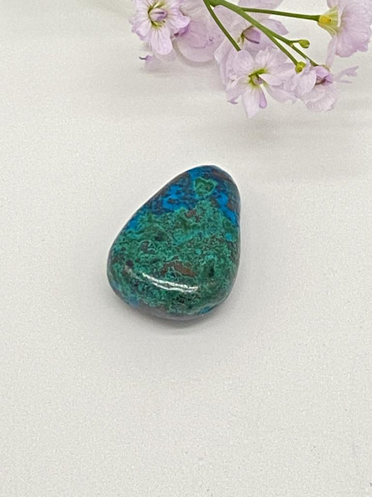 Chrysocolla-Malachite pendant drilled top quality