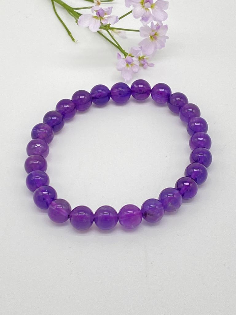 Amethyst AA Armband 8mm Kugeln