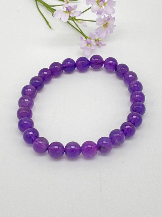 Amethyst AA Bracelet 8mm Beads