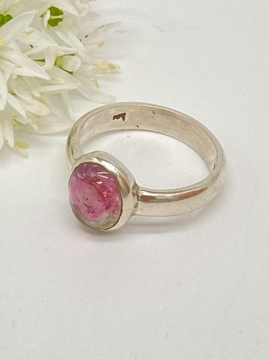 Tourmaline watermelon ring size 56.5