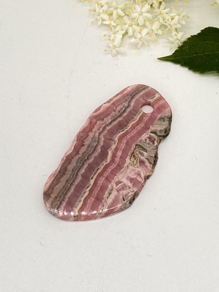 Rhodochrosite pendant drilled - unique