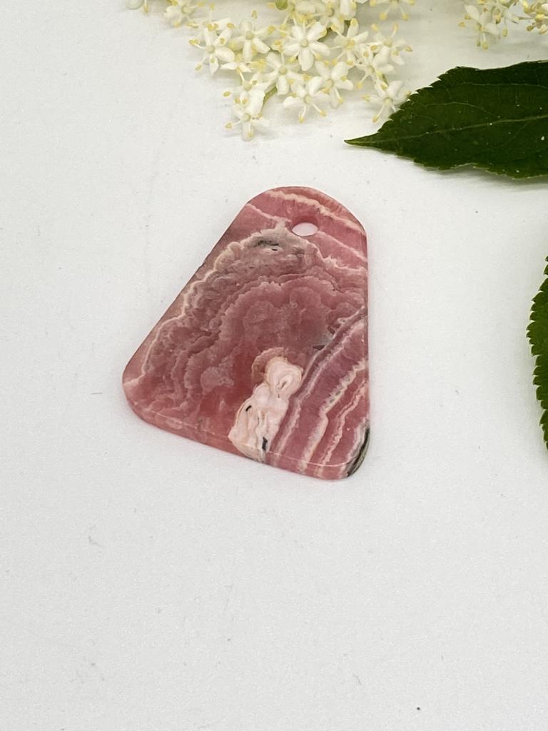 Rhodochrosite pendant drilled - unique