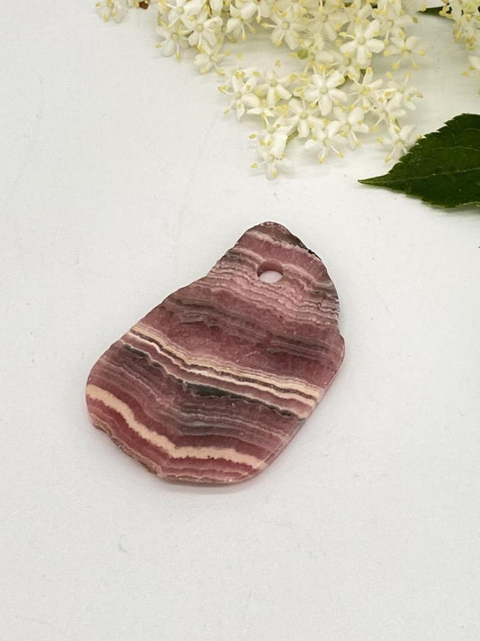 Rhodochrosite pendant drilled - unique