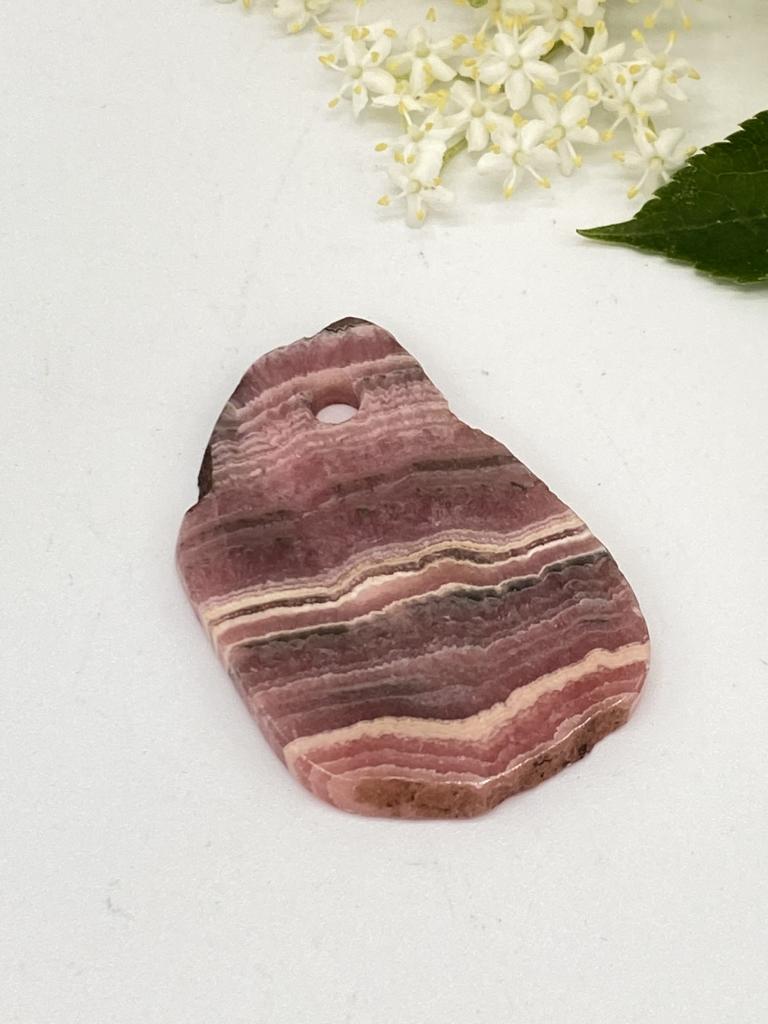 Rhodochrosite pendant drilled - unique