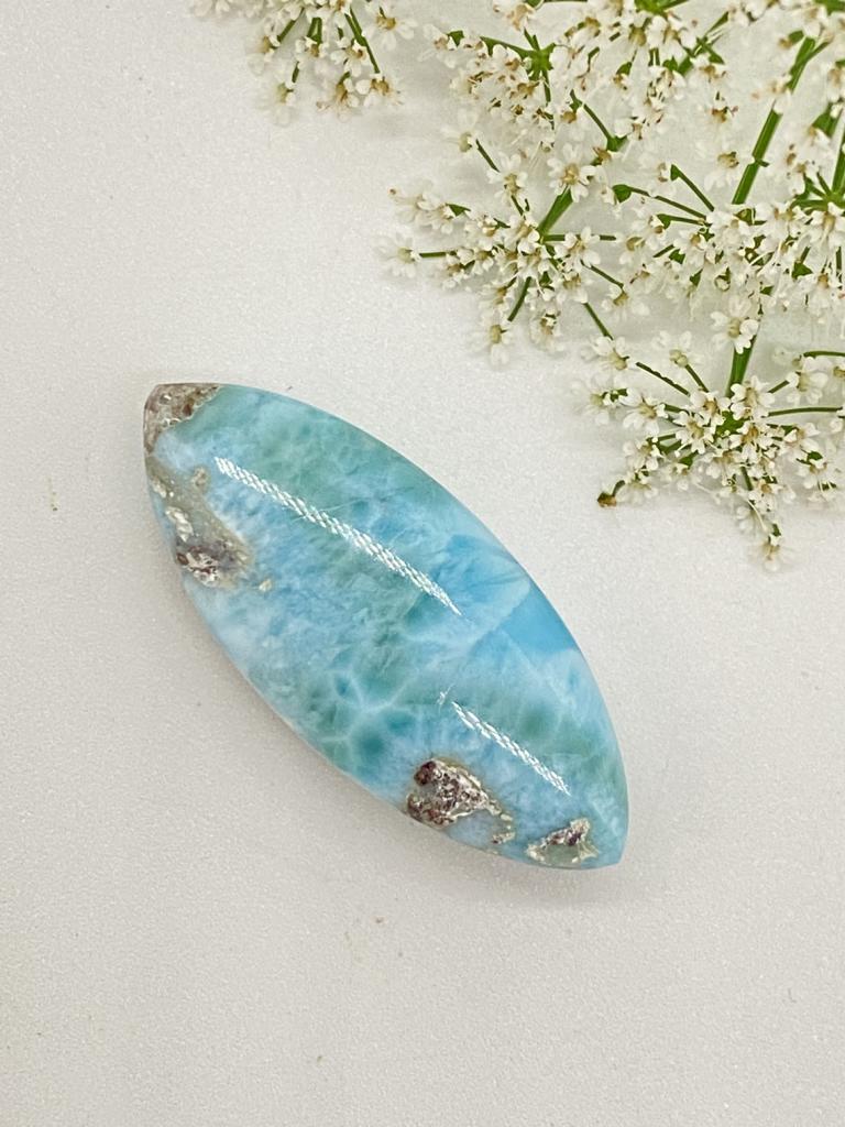 Larimar Navette Pendant