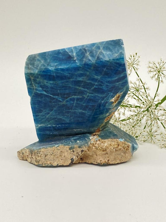 Apatite crystal polished