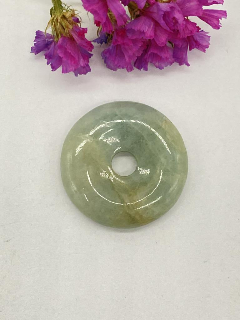 Aquamarine green donut 30mm