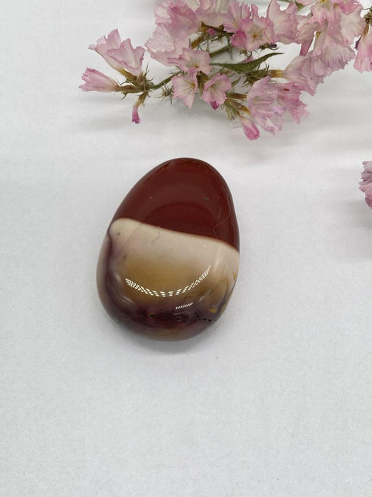 Mookaite teardrop stone drilled