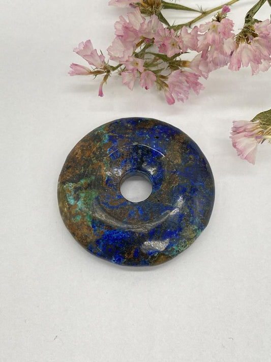 Azurite Malachite Donut 40mm - Unique