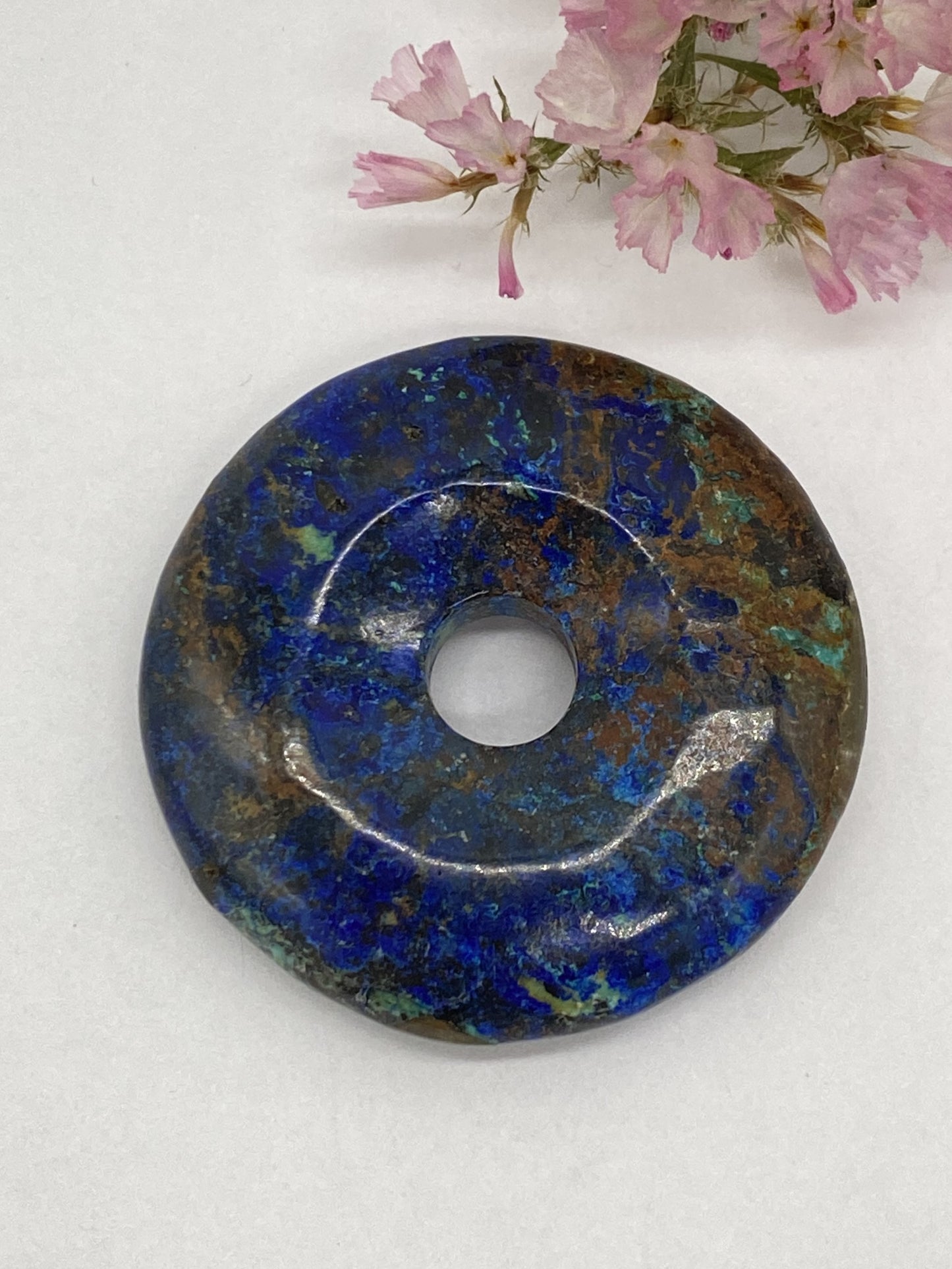 Azurite Malachite Donut 40mm - Unique