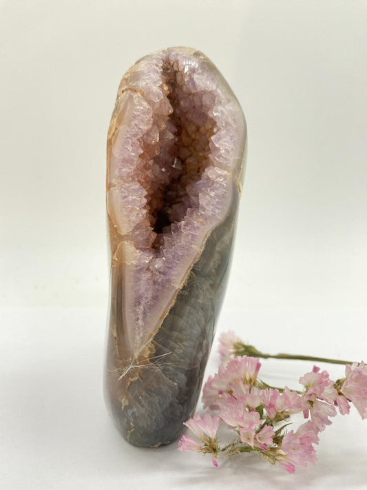 Agate with Amethyst Freeform